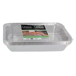 Cerf Dellier Moules En Aluminium*5 Barquettes De Cuisson Alu 23 X 14 Cm