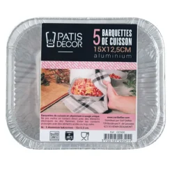 Cerf Dellier Moules En Aluminium*5 Barquettes De Cuisson Alu Rectangulaires