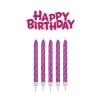 16 Bougies Roses + Happy Birthday>Cerf Dellier New