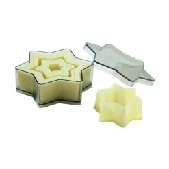 Cerf Dellier Emporte-Pièces Et Découpoirs*7 Découpoirs Etoiles Lisses Assortis Patisdecor