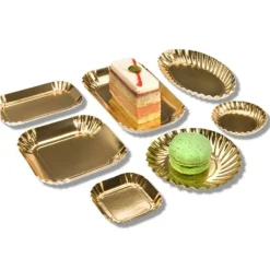 100 Mini Assiettes Rectangle Or 40 X 80 Mm>Cerf Dellier Outlet