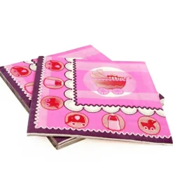 20 Serviettes En Papier Baptême Rose Patisdecor>Cerf Dellier New