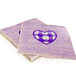 20 Serviettes En Papier Coeur Violet Patisdecor>Cerf Dellier Best