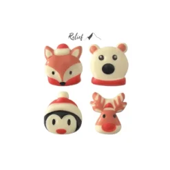 Animaux De Noël En Chocolat Blanc Assortis (X96)>Cerf Dellier Discount