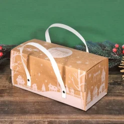 Boite A Bûche Kraft A Poignées Decor Village (X12)>Cerf Dellier Online
