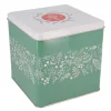 Boite A Biscuits De Noël Houx En Metal 14,5 Cm>Cerf Dellier New