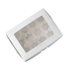 Boite Cupcakes Blanche Rectangulaire Patisdecor><noscript><img width=