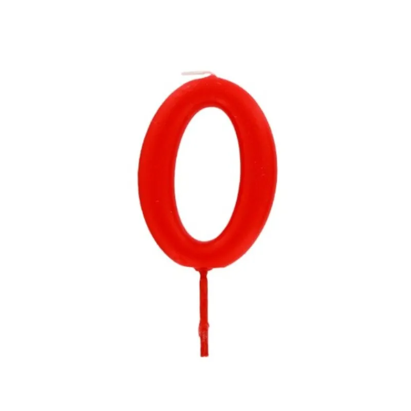 Bougie Anniversaire Chiffre 0 Rouge Patisdecor>Cerf Dellier Discount