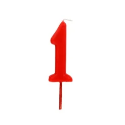 Bougie Anniversaire Chiffre 1 Rouge Patisdecor>Cerf Dellier Clearance