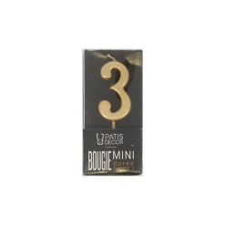 Bougie Anniversaire Doree Chiffre 3 Patisdecor>Cerf Dellier Hot