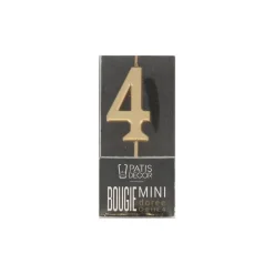 Bougie Anniversaire Doree Chiffre 4 Patisdecor>Cerf Dellier Hot
