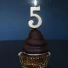 Bougie Anniversaire Doree Chiffre 5 Patisdecor>Cerf Dellier Clearance