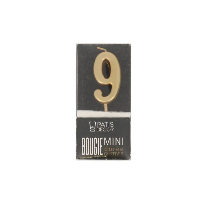 Bougie Anniversaire Doree Chiffre 9 Patisdecor>Cerf Dellier Best