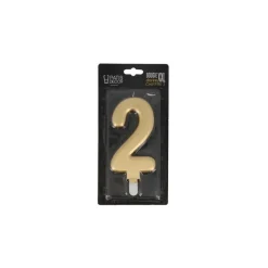 Bougie Anniversaire Doree Xxl Chiffre 2 Patisdecor>Cerf Dellier Best