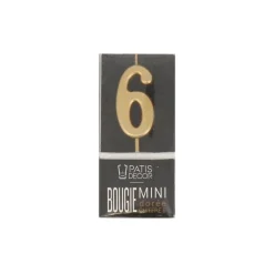 Bougie Anniversaire Doree Chiffre 6 Patisdecor>Cerf Dellier