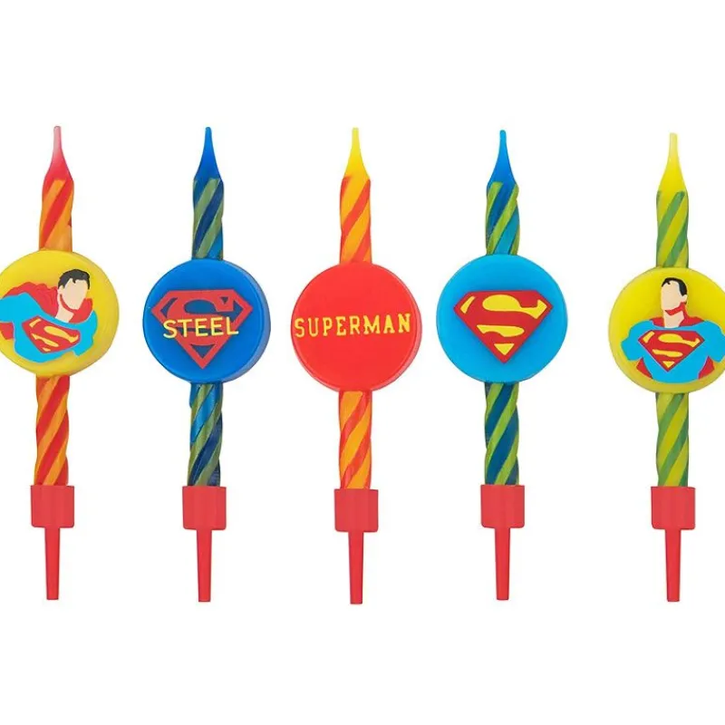 Bougie Anniversaire Superman Assorties (X10)>Cerf Dellier Outlet