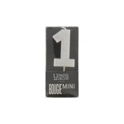 Bougie Argentee Pailletee Chiffre 1 Patisdecor>Cerf Dellier Hot