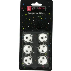 Bougie Ballon De Football Patisdecor (X 6)>Cerf Dellier Outlet