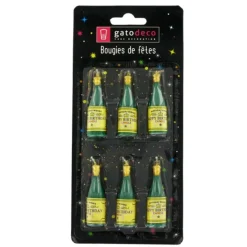 Bougie Bouteille De Champagne Patisdecor (X 6)>Cerf Dellier Outlet