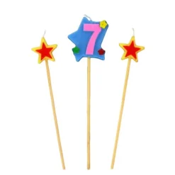 Bougies Chiffre 7 Et Etoiles Sur Piques Patisdecor>Cerf Dellier Hot