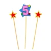 Bougies Chiffre 5 Et Etoiles Sur Piques Patisdecor>Cerf Dellier