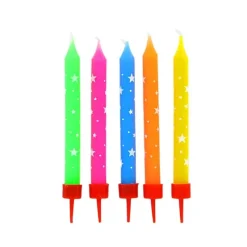 Bougies Multicolores Etoiles Patisdecor (X 10)>Cerf Dellier Outlet