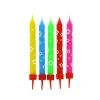 Bougies Muticolores Fleurs Patisdecor (X 10)>Cerf Dellier Sale