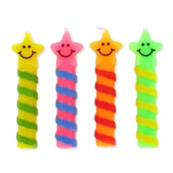 Bougies Smileys Etoiles Patisdecor (X 4)>Cerf Dellier Online