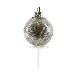 Boules De Noël Argentees Paillettes Sur Pique (X50)>Cerf Dellier Clearance