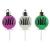 Boules De Noël Rayees Assorties Sur Pique (X50)>Cerf Dellier Clearance