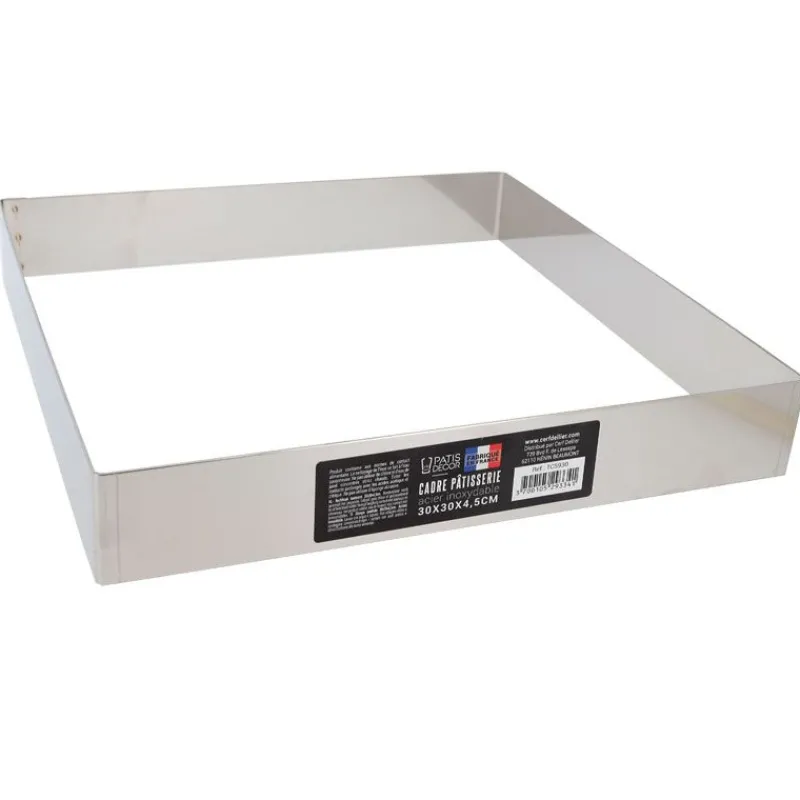 Cerf Dellier Cadres À Patisserie*Cadre A Mousse Inox H 4,5 Cm 30 X 30 Cm Patisdecor
