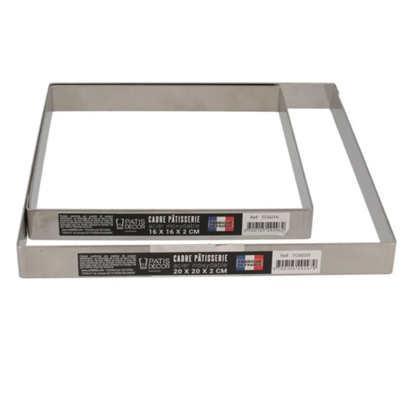 Cerf Dellier Cadres À Patisserie*Cadre A Patisserie Inox H 2 Cm - 20 X 20 Cm Patisdecor