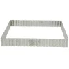 Cerf Dellier Caisses À Génoise*Cadre A Tarte Carre Cannele Et Perfore Inox H 3 Cm - 23 X 23 Cm De Buyer