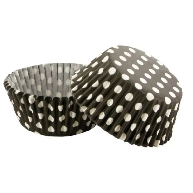 Caissettes Cupcakes Noires A Pois Blancs (X50)>Cerf Dellier Hot
