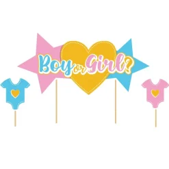 Cake Topper Assortis Theme Gender Reveal >Cerf Dellier Online
