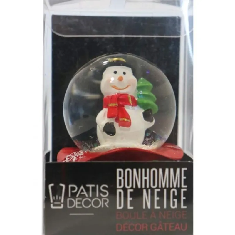 Cake Topper Boule A Neige Bonhomme De Neige Patisdecor>Cerf Dellier Clearance