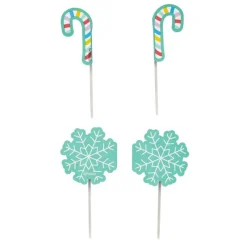 Cake Topper Flocon Et Sucre D'Orge Wilton (X 12)>Cerf Dellier Clearance