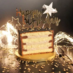 Cake Topper Happy Birthday Dore><noscript><img width=