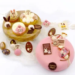 Carres Chocolat Lapins A Lunettes Joyeuses Pâques Assortis (X80)><noscript><img width=