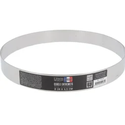 Cerf Dellier Cercles À Patisserie*Cercle A Entremets Inox H 3,5 Cm 28 Cm Patisdecor