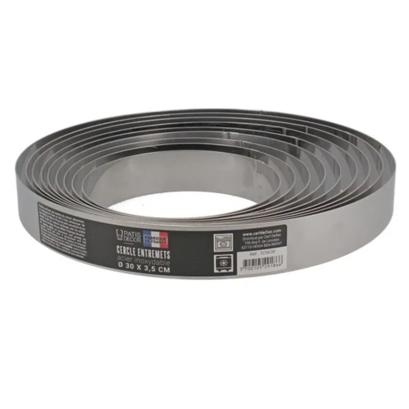 Cerf Dellier Cercles À Patisserie*Cercle A Entremets Inox H 3,5 Cm 12 Cm Patisdecor