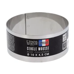 Cerf Dellier Cercles À Patisserie*Cercle A Mousse Inox H 4,5 Cm 10 Cm Patisdecor