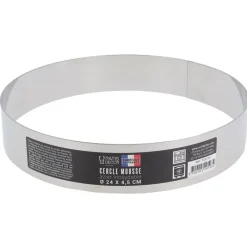 Cerf Dellier Cercles À Patisserie*Cercle A Mousse Inox H 4,5 Cm 24 Cm Patisdecor