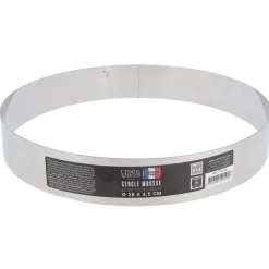 Cerf Dellier Cercles À Patisserie*Cercle A Mousse Inox H 4,5 Cm 28 Cm Patisdecor