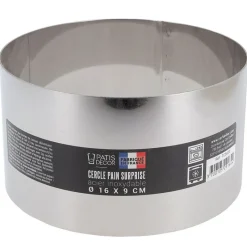 Cerf Dellier Cercles À Patisserie*Cercle A Pain Surprise Inox H 9 Cm 16 Cm Patisdecor