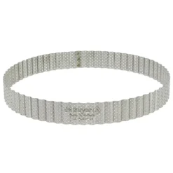 Cerf Dellier Cercles À Patisserie*Cercle A Tarte Cannele Et Perfore Inox H 3 Cm De Buyer