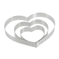 Cerf Dellier Cercles À Patisserie*Cercle A Tarte Coeur Perfore Inox H 2 Cm De Buyer