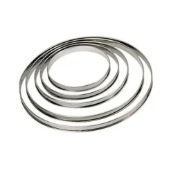 Cerf Dellier Cercles À Patisserie*Cercle A Tarte Inox A Bords Roules H 2 Cm