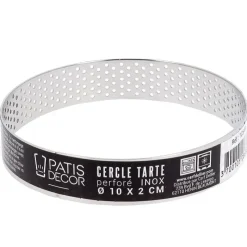 Cerf Dellier Cercles À Patisserie*Cercle A Tarte Perfore Inox H 2 Cm 10 Cm Patisdecor