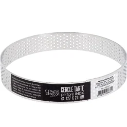 Cerf Dellier Cercles À Patisserie*Cercle A Tarte Perfore Inox H 2 Cm 12 Cm Patisdecor